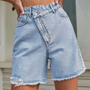NWOT Crossover High Waist Jean Shorts
